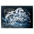 Blue horses Wash drawing 1370 x 1100 digitally altered