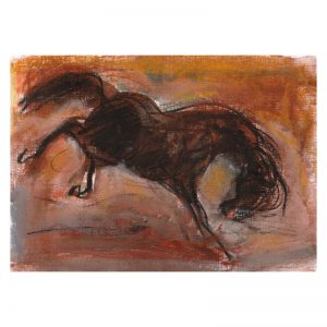 Horse in pastel chalk and charcoal