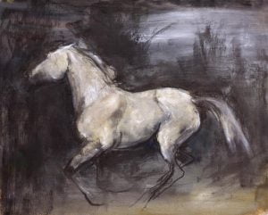 Silver Beauty mixed media on paper