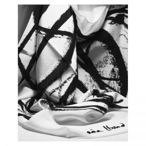 Silk scarf abstract horse