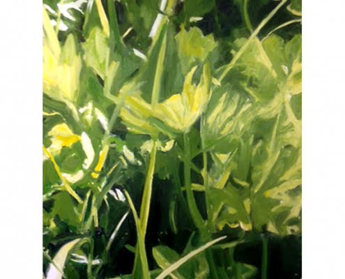 Green oil painting by Diana Hand