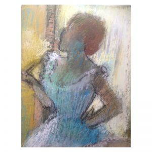 Dancers on a bench pastel Degas