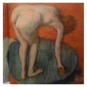 Woman in a tub pastel Degas