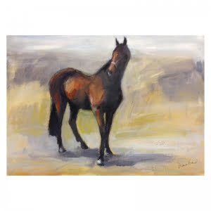 Thoroughbred stallion Pastel by Diana Hand
