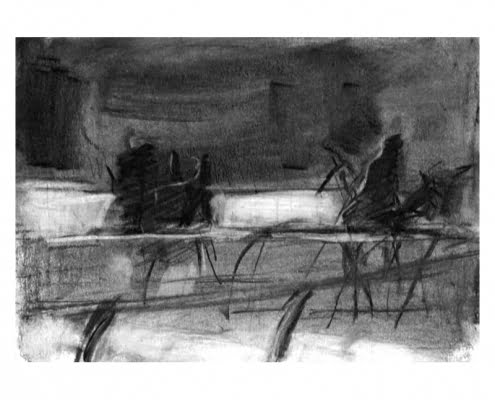 Charcoal drawing Newmarket Diana Hand