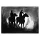 Dawn Riders Charcoal and paint on board 400 x 300 by Diana Hand