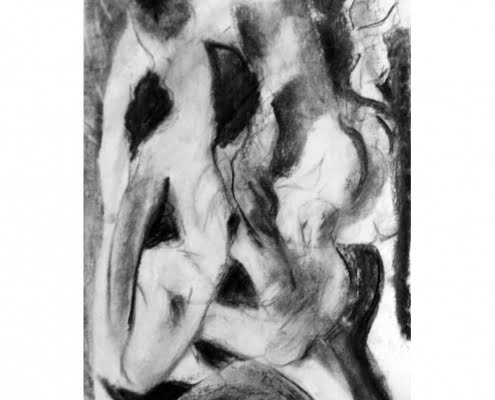 Rites of Spring drawing Charcoal on paper 340 X 500 mm